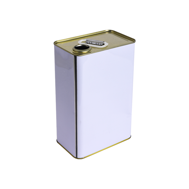 Quadratische 1- bis 5-Liter-Blechdose mit Quetschverschluss für die Verpackung chemischer Öle
